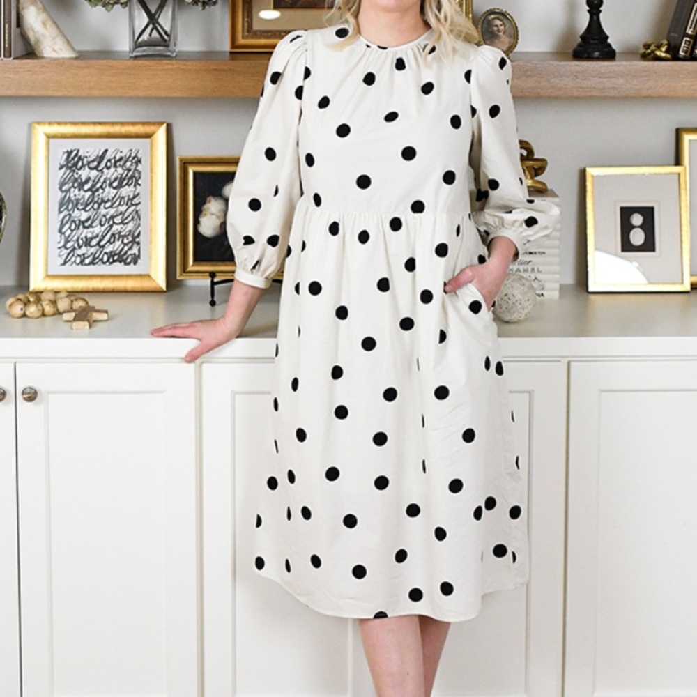 Who What Wear Perfect Polka Dot Dress Size S